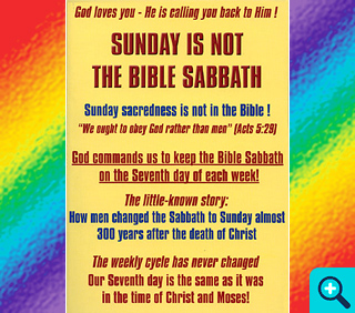 Sunday Not the Bible Sabbath
